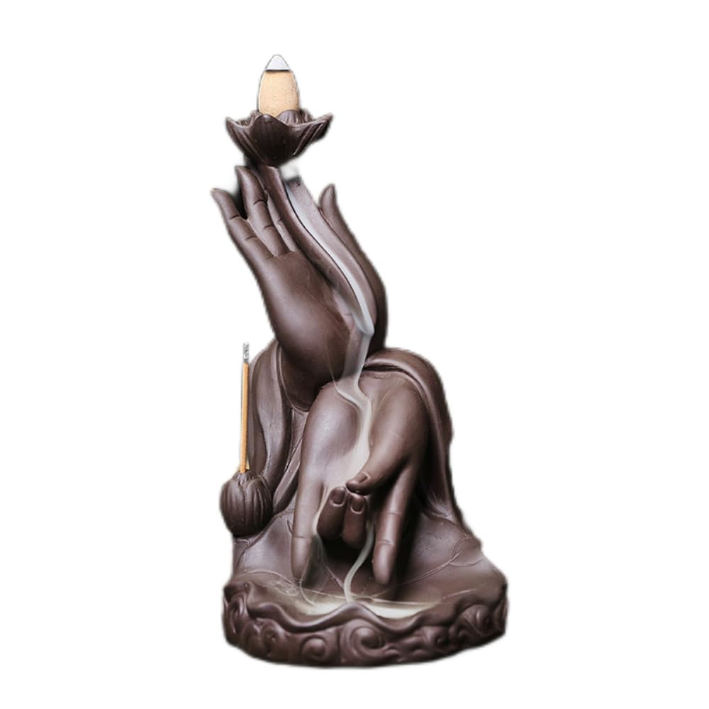 Amazon.com: 佛手莲花倒流香炉Censer 香插家用室内香炉Censer 禅